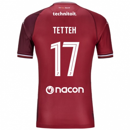 Kandiny Damen Benjamin Tetteh #17 Rot Granata Heimtrikot Trikot 2024/25 T-Shirt