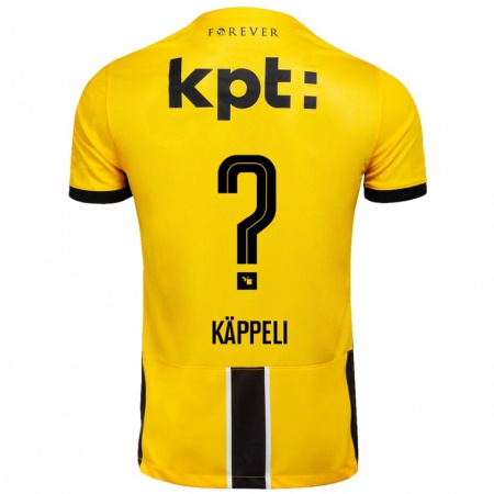 Kandiny Damen Cuno Käppeli #0 Gelb Schwarz Heimtrikot Trikot 2024/25 T-Shirt