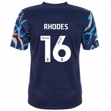 Kandiny Damen Jordan Rhodes #16 Marineblau Auswärtstrikot Trikot 2024/25 T-Shirt