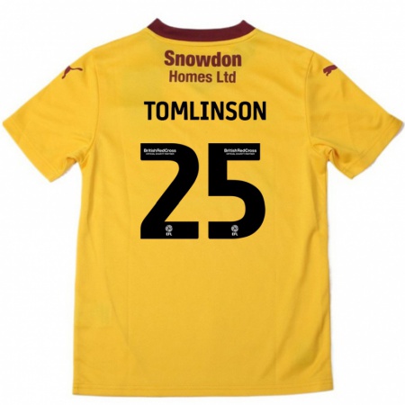 Kandiny Damen Josh Tomlinson #25 Orange Burgunderrot Auswärtstrikot Trikot 2024/25 T-Shirt