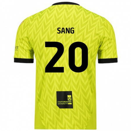 Kandiny Damen Tom Sang #20 Fluoreszierend Grün Auswärtstrikot Trikot 2024/25 T-Shirt