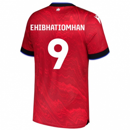 Kandiny Damen Kelvin Ehibhatiomhan #9 Rot Schwarz Auswärtstrikot Trikot 2024/25 T-Shirt