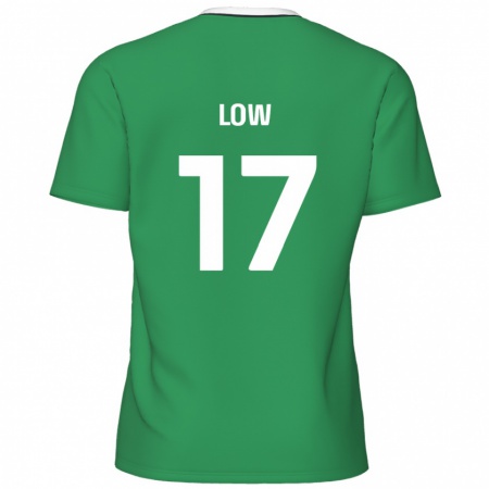 Kandiny Damen Joe Low #17 Grün Weiße Streifen Auswärtstrikot Trikot 2024/25 T-Shirt