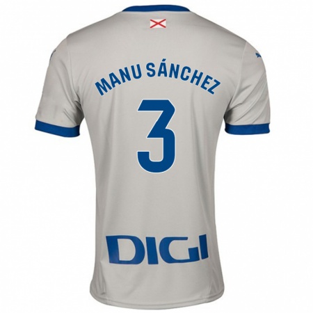 Kandiny Damen Manu Sánchez #3 Hellgrau Auswärtstrikot Trikot 2024/25 T-Shirt