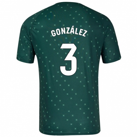 Kandiny Damen Edgar González #3 Dunkelgrün Auswärtstrikot Trikot 2024/25 T-Shirt