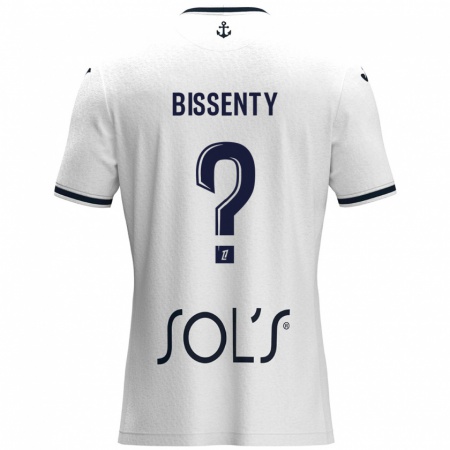 Kandiny Damen Bissenty Gomis #0 Weiß Dunkelblau Auswärtstrikot Trikot 2024/25 T-Shirt