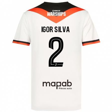 Kandiny Damen Igor Silva #2 Weiß Auswärtstrikot Trikot 2024/25 T-Shirt