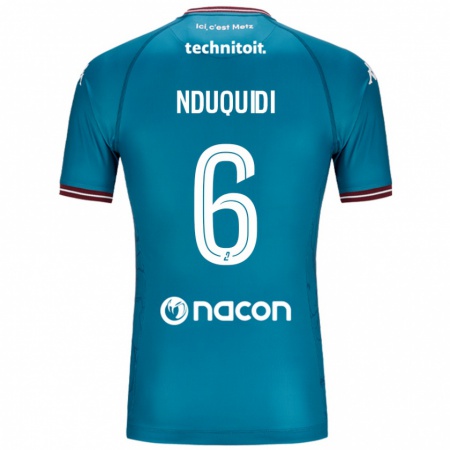 Kandiny Damen Joseph Nduquidi #6 Blau Petrol Auswärtstrikot Trikot 2024/25 T-Shirt