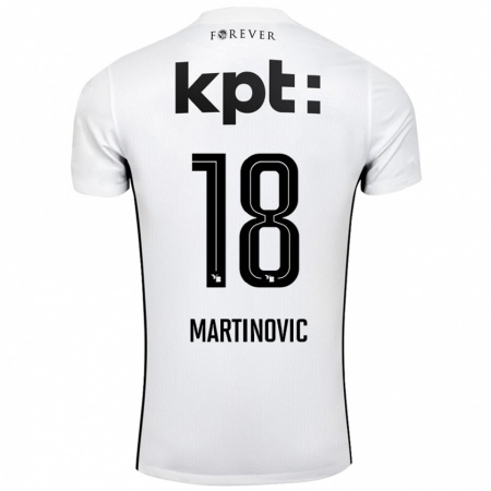 Kandiny Damen Denis Martinovic #18 Weiß Schwarz Auswärtstrikot Trikot 2024/25 T-Shirt