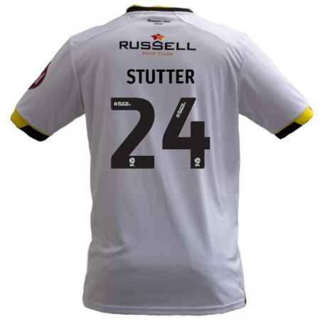 Kandiny Kinder Ronnie Stutter #24 Weiß Auswärtstrikot Trikot 2024/25 T-Shirt