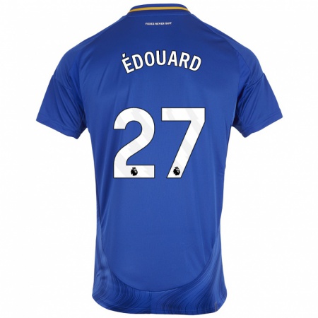 Kandiny Kinder Odsonne Edouard #27 Blau Weiß Heimtrikot Trikot 2024/25 T-Shirt