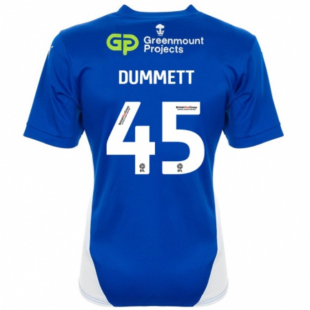 Kandiny Kinder Paul Dummett #45 Blau Weiß Heimtrikot Trikot 2024/25 T-Shirt