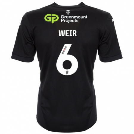 Kandiny Kinder Jensen Weir #6 Schwarz Auswärtstrikot Trikot 2024/25 T-Shirt