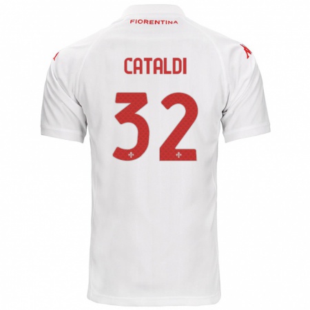 Kandiny Kinder Danilo Cataldi #32 Weiß Auswärtstrikot Trikot 2024/25 T-Shirt