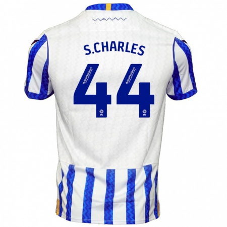 Kandiny Kinder Shea Charles #44 Blau Weiß Heimtrikot Trikot 2024/25 T-Shirt