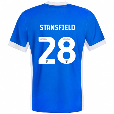 Kandiny Kinder Jay Stansfield #28 Blau Weiß Heimtrikot Trikot 2024/25 T-Shirt