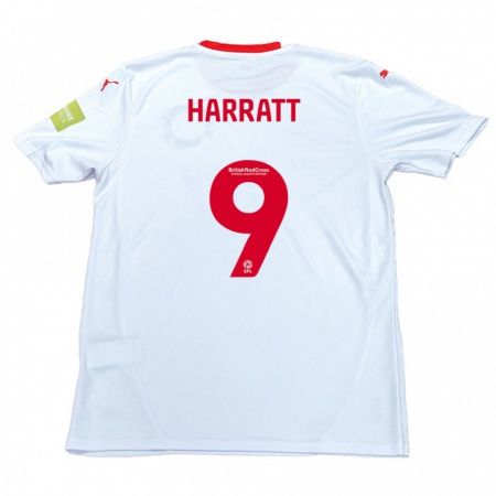 Kandiny Kinder Kian Harratt #9 Weiß Auswärtstrikot Trikot 2024/25 T-Shirt