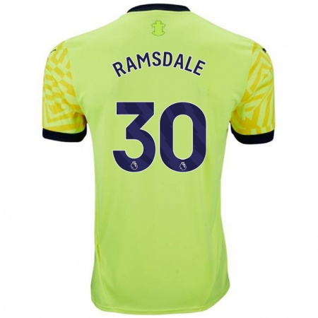 Kandiny Herren Aaron Ramsdale #30 Gelb Auswärtstrikot Trikot 2024/25 T-Shirt