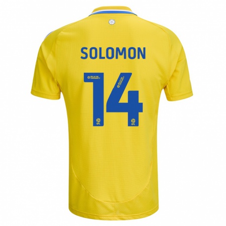 Kandiny Herren Manor Solomon #14 Gelb Blau Auswärtstrikot Trikot 2024/25 T-Shirt