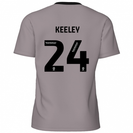 Kandiny Herren Josh Keeley #24 Grau Auswärtstrikot Trikot 2024/25 T-Shirt