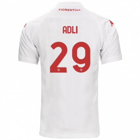 Kandiny Herren Yacine Adli #29 Weiß Auswärtstrikot Trikot 2024/25 T-Shirt