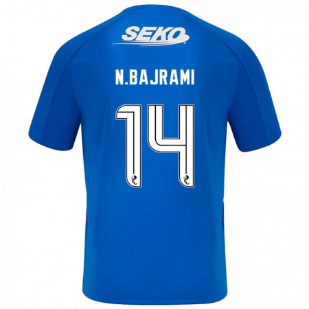 Kandiny Herren Nedim Bajrami #14 Dunkelblau Heimtrikot Trikot 2024/25 T-Shirt