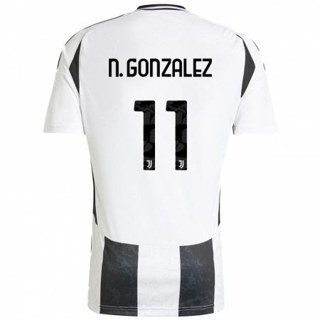 Kandiny Herren Nico González #11 Weiß Schwarz Heimtrikot Trikot 2024/25 T-Shirt