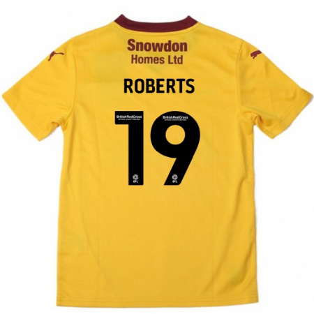 Kandiny Herren Tyler Roberts #19 Orange Burgunderrot Auswärtstrikot Trikot 2024/25 T-Shirt