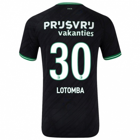 Kandiny Herren Jordan Lotomba #30 Schwarz Grün Auswärtstrikot Trikot 2024/25 T-Shirt