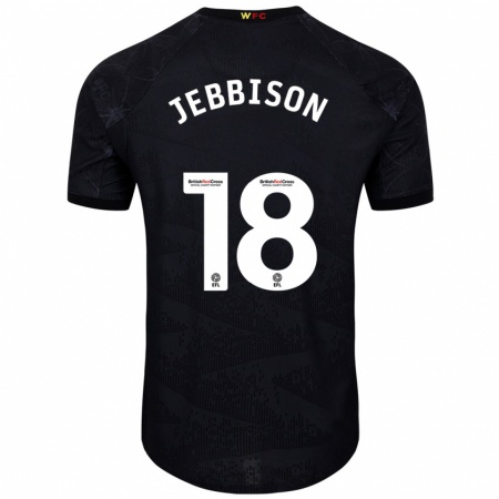 Kandiny Herren Daniel Jebbison #18 Schwarz Weiß Auswärtstrikot Trikot 2024/25 T-Shirt