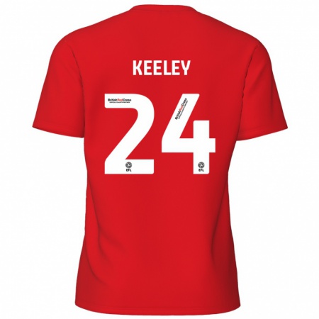 Kandiny Damen Josh Keeley #24 Rot Heimtrikot Trikot 2024/25 T-Shirt