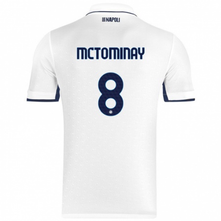 Kandiny Damen Scott Mctominay #8 Weiß Königsblau Auswärtstrikot Trikot 2024/25 T-Shirt