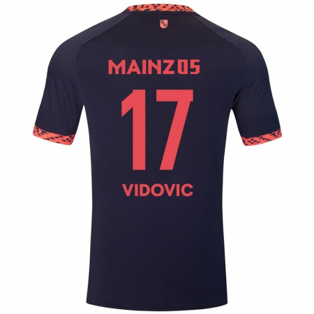 Kandiny Damen Gabriel Vidovic #17 Blau Korallenrot Auswärtstrikot Trikot 2024/25 T-Shirt