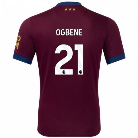 Kandiny Damen Chiedozie Ogbene #21 Braun Auswärtstrikot Trikot 2024/25 T-Shirt