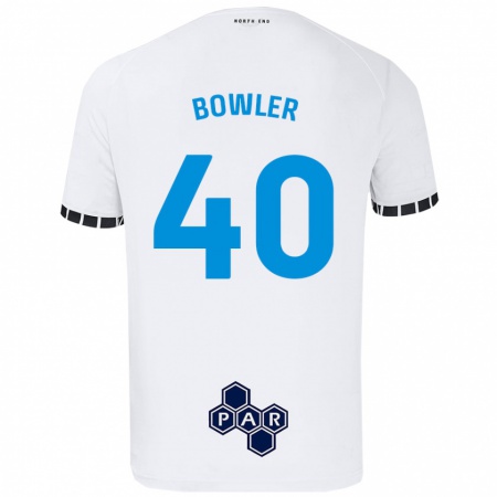 Kandiny Damen Josh Bowler #40 Weiß Heimtrikot Trikot 2024/25 T-Shirt