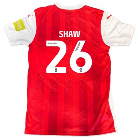 Kandiny Damen Liam Shaw #26 Rot Weiß Heimtrikot Trikot 2024/25 T-Shirt